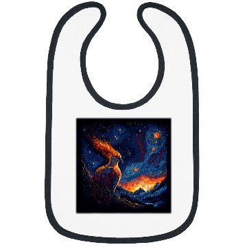 Discover Surrealism Starry Night Phoenix Bird 1 Bibs