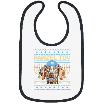 Discover Dog Vizsla Pawzel Tov Jewish Wirehaired Vizsla Dog Funny Hanukkah Bibs