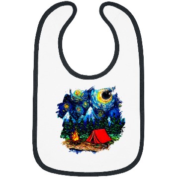 Discover Camping Starry Night Impressionist Art by Aja Bibs