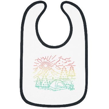 Discover Camping Paradise Forest Landscape Mountain View Bibs