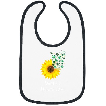 Discover Funny Worlds Dad Cool Sunflower Bibs