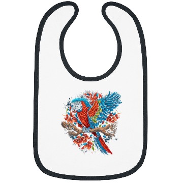 Discover Surrealism Japanese Painting Macaw Bibs