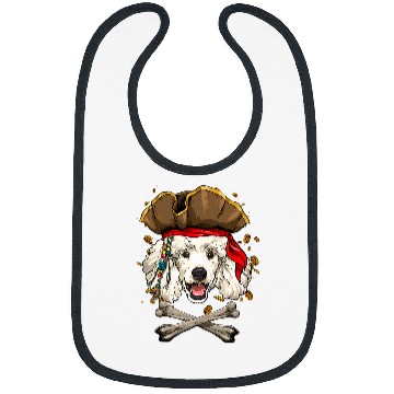 Discover Poodles Pirate Jolly Roger Flag Crossbones Pet Dog Lover Poodle dog Bibs