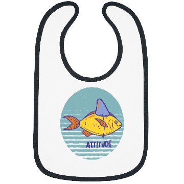 Discover Fish imitates shark Bibs
