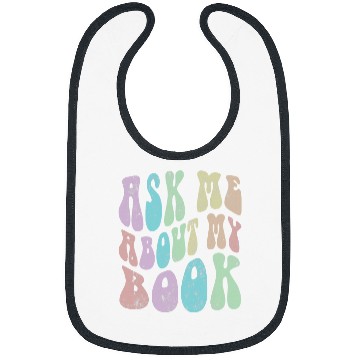 Discover Reading Book Retro ASK ME About MY BOOK Published Author Event Writer Reader Bibs