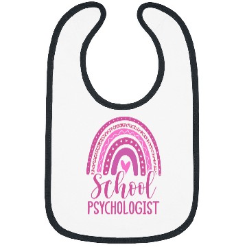 Discover Leopard Boho Rainbow Back To School Psychologist Apparel 2 Bibs