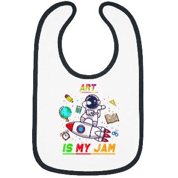 Discover Art Is My Jam 2Astronaut Back to School Explore Bibs