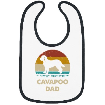 Discover Cavapoo Dad For Men Cavapoo Dog Lovers Gift Dad Vintage Bibs