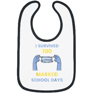 Discover I Survived 100 Masked School Days Student or Teacher gift 1 Bibs