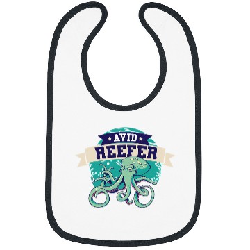 Discover Octopuss Lover Avid Reefer Octopuss Coral Reefs Bibs