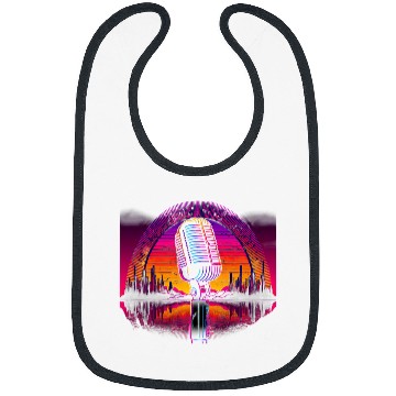 Discover Retro Aesthetic karaoke microphone Singer Bibs