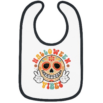 Discover Skeletons Skulls Groovy Halloween Vibes Retro Los Muertos Sugar Skull Costume 20 Skull Bibs