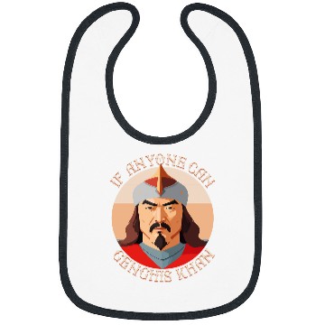 Discover Funny Medieval History Teacher Genghis Khan Bibs