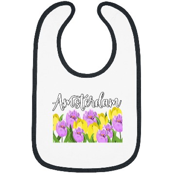Discover Amsterdam Tulips Flower for Gardener Bibs