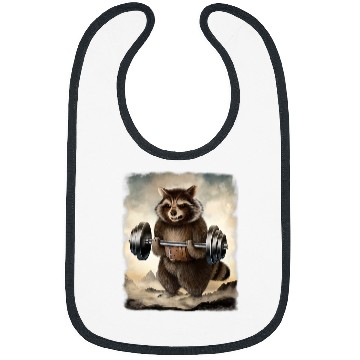 Discover Raccoons Muscle Training Weightlifting Bibs