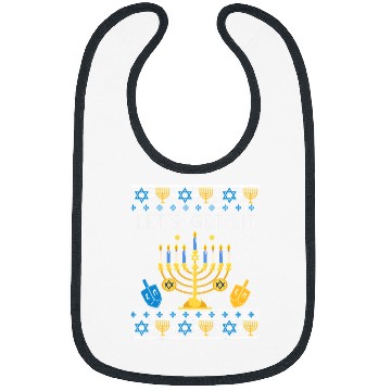 Discover Lets Get Lit Hanukkah Jew Menorah Jewish Chanukkah Xmas3 Bibs
