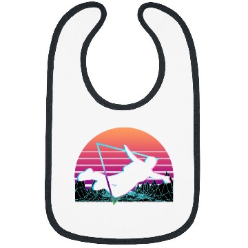 Discover Skydiving Gift Skydiver Vaporwave Aesthetic Retro Bibs