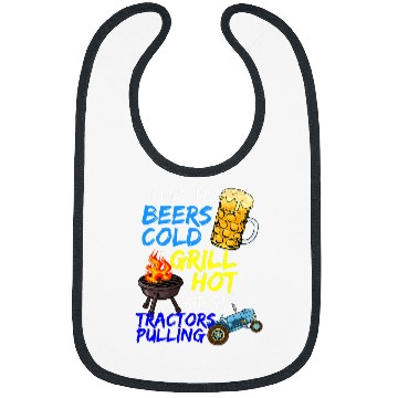 Discover Tractor driving Beer Lover Grillmaster Meat Grilling BBQ Tractor Pulling Bibs