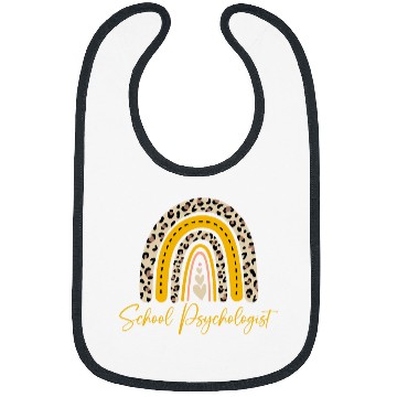 Discover Leopard Rainbow Back To School Psychologist Novelty Apparel Bibs
