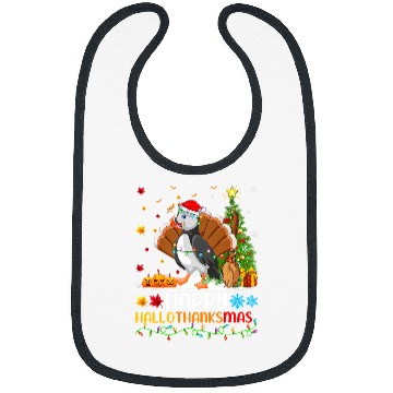 Discover Puffin Bird Lover Funny Happy Puffin HelloThanksMas Bibs