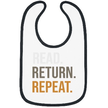 Discover Book Lover Read Return Repeat Reading Teacher Bibs