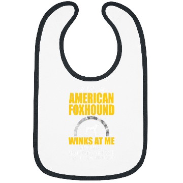 Discover My American Foxhound Winks At me Dog Owner Bibs