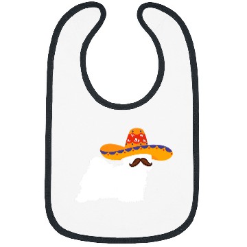 Discover Dog Havanese Cinco de mayo havanese with sombrero and moustache Bibs