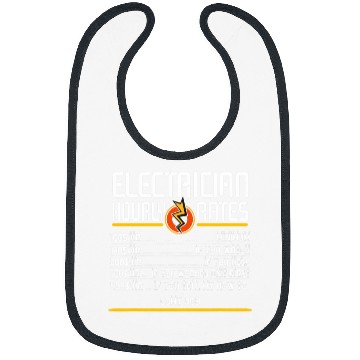 Discover Funny Electrician Lineman Fun Hourly Rate for Men Him dad Bibs