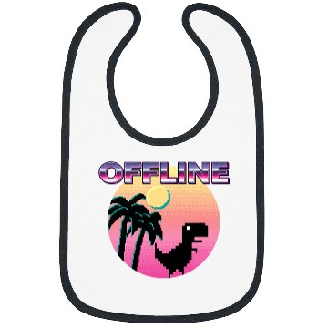 Discover Funny retro vacation offline dinosour Bibs