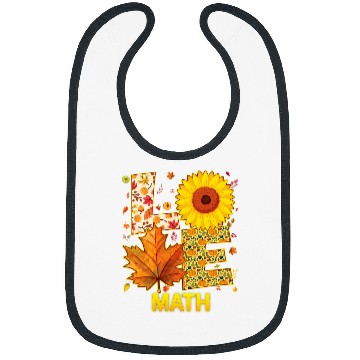 Discover love math teacher student sunflower fall thanksgiving thank Bibs