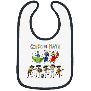 Discover Skeletons Skulls Funny Skeletons Guitar Cinco De Mayo Mexican Fiesta 5 De Mayo Skull Bibs