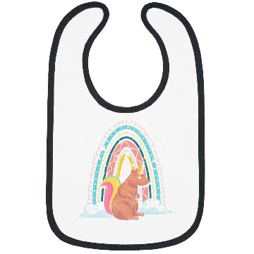 Discover Rainbow Squirrelcorn Forest Animal Fantasy Squirrel Unicorn Bibs