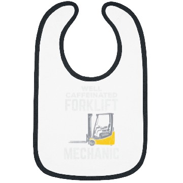 Discover Caffeinated forklift mechanic forklift operator Mover tee Bibs