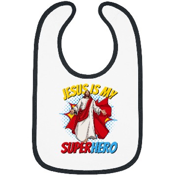Discover Reading Book Jesus Is My Superhero Powerful Christian Comic Book Hero Reader Bibs