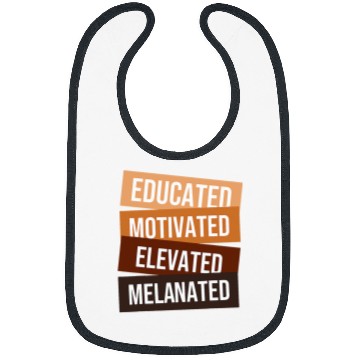 Discover Afrocentric Black Pride Educated Motivated Elevated 1 Bibs
