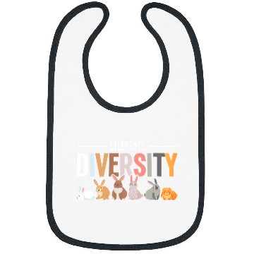 Discover Rabbits Celebrate Diversity Rabbit Lover Zookeeper Bunny Breeder Bibs
