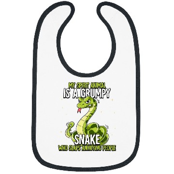Discover Snake Lover My Spirit Animal Is A Grumpy Snake Bibs