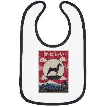 Discover Dog Basenji Japanese Design Kawaii Dog Mom Dad Bibs