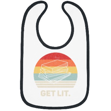 Discover Reading Book Retro Get Lit Books Reader Writer Teacher Funny Meme Reader Bibs