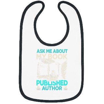 Discover Reading Book Ask Me About My Book Funny Author Writer Novel Reader Bibs