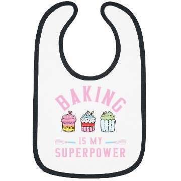 Discover Baking Is My Superpower Pastry Baker Chef Bakery Worker 1 Bibs