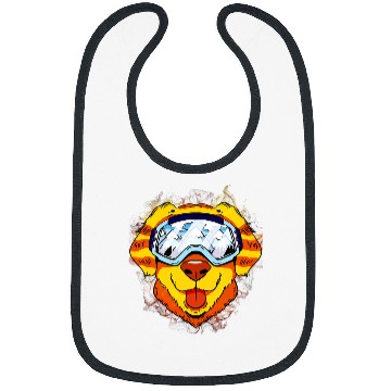 Discover Skydiving Gift Water Splash Falling Skydiving Pig Bibs