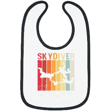 Discover Skydiving Gift vintages Skydiving Retro Parachuting Skydiver Bibs