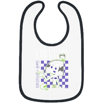 Discover Danny Phantom Sam Manson Retro Kanji Checkerboard Portrait Bibs