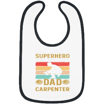 Discover Woodworking Dad Superhero Fathers day Carpenter Bibs