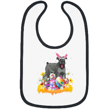 Discover Funny Easter Egg Lover Schnoodle Dog Easter Sunday Bibs