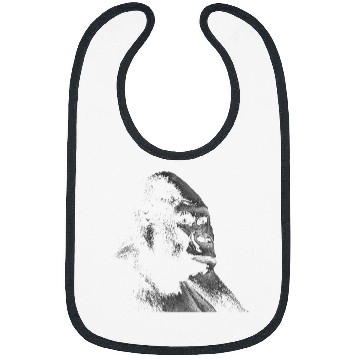 Discover Gorilla Portrait Art Bibs