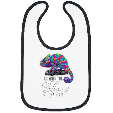 Discover Go With the Flow Rainbow Chameleon Art Bibs