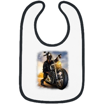 Discover Dog Doberman Riding Chopper Motorcycle Bibs