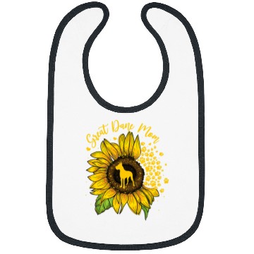 Discover Dog Great Dane Womens Sunflower Great Dane Mom Dog Lover Gift Bibs